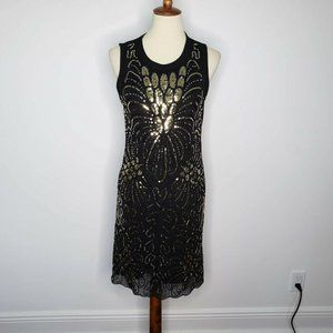 Michelle Lynn  Black Sequin Front Dress